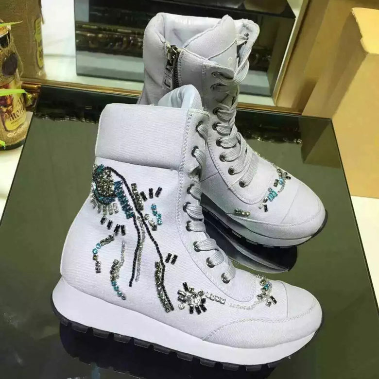 2016 Prada women Boots in denim