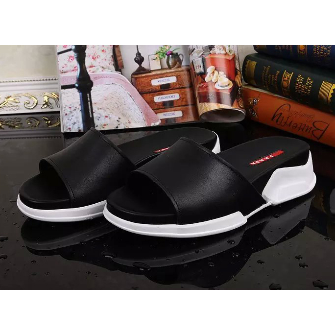 2016 Prada women slippers in Calfskin leather