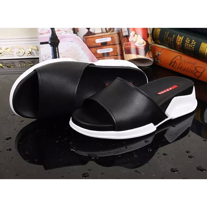 2016 Prada women slippers in Calfskin leather