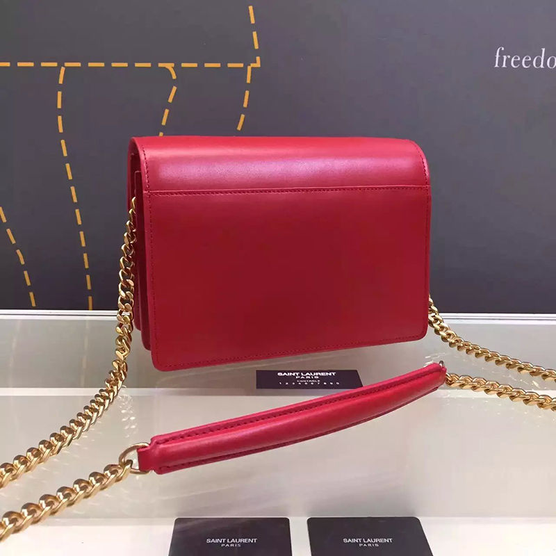 2016 SAINT LAURENT High School shoulder bag 611050528 Red