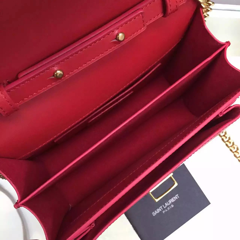 2016 SAINT LAURENT High School shoulder bag 611050528 Red