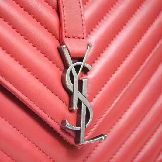 2016 SAINT LAURENT MONOGRAM Tote shoulder Bag Original leather 392737 Pink