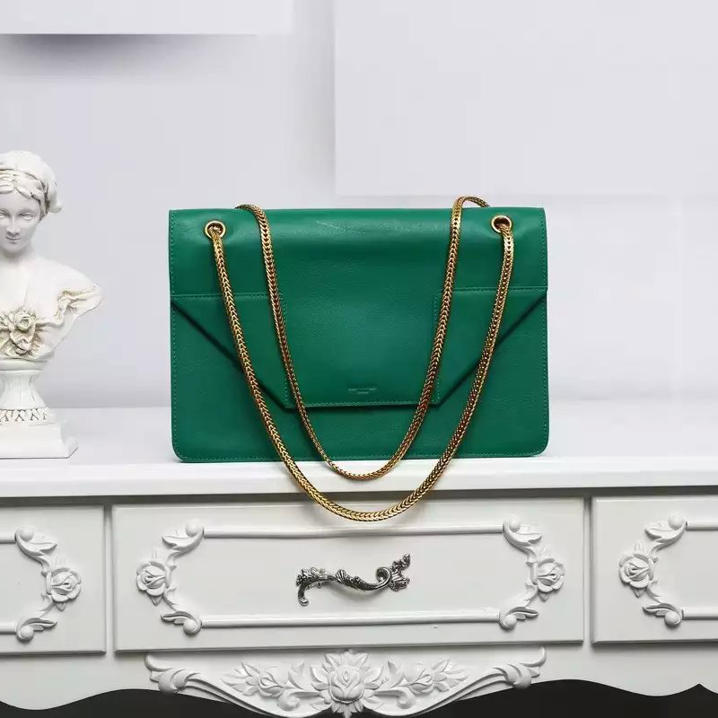 2016 Saint Laurent Shoulder Bag Original Cowhide leather 315680 Green