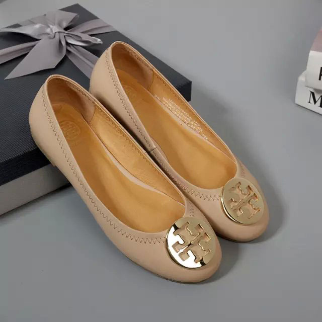 2016 Tory Burch classic women Flats shoes in Calfskin leather