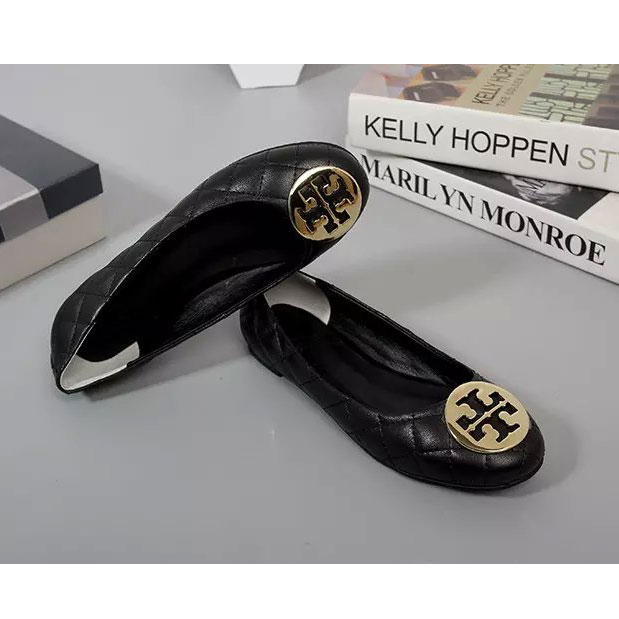 2016 Tory Burch classic women Flats shoes in Calfskin leather