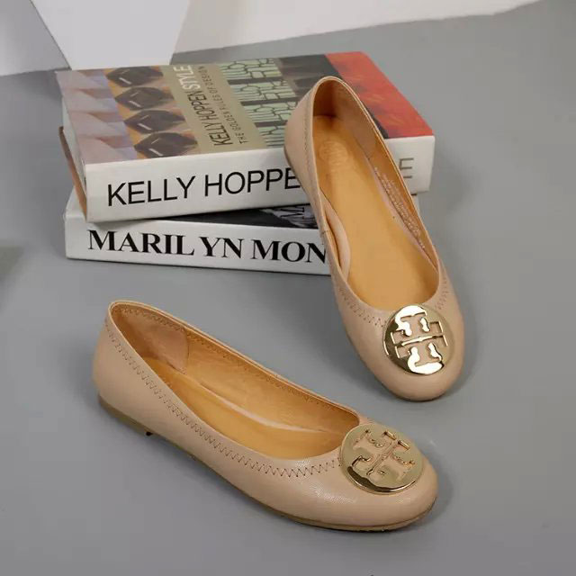 2016 Tory Burch classic women Flats shoes in Calfskin leather