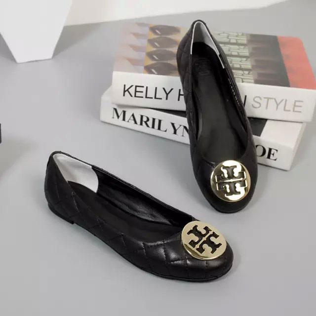 2016 Tory Burch classic women Flats shoes in Calfskin leather