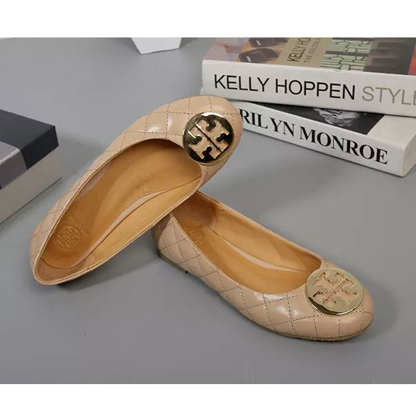 2016 Tory Burch classic women Flats shoes in Calfskin leather