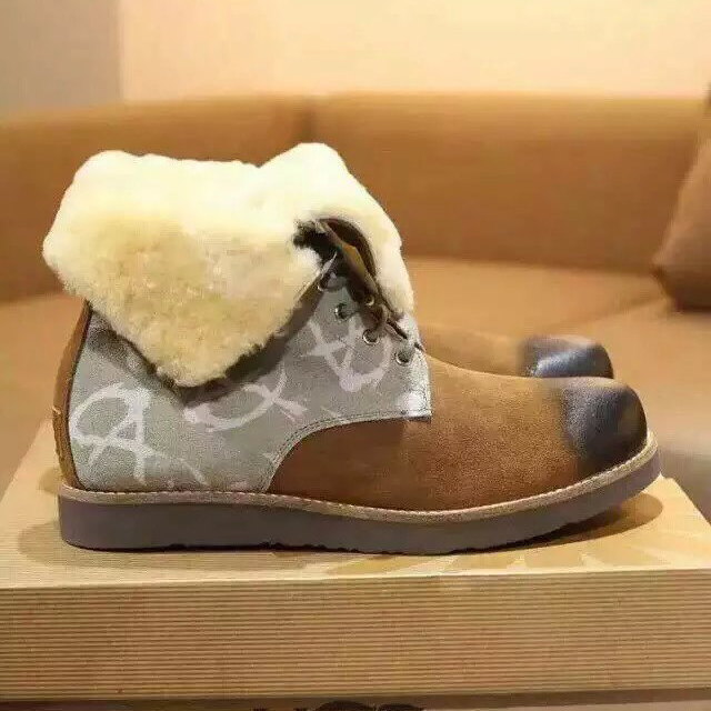 2016 UGG men Calfskin leather Boots inside wool