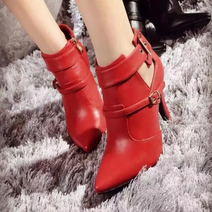 2016 Valentino women Calfskin leather Short boots