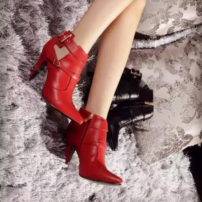 2016 Valentino women Calfskin leather Short boots