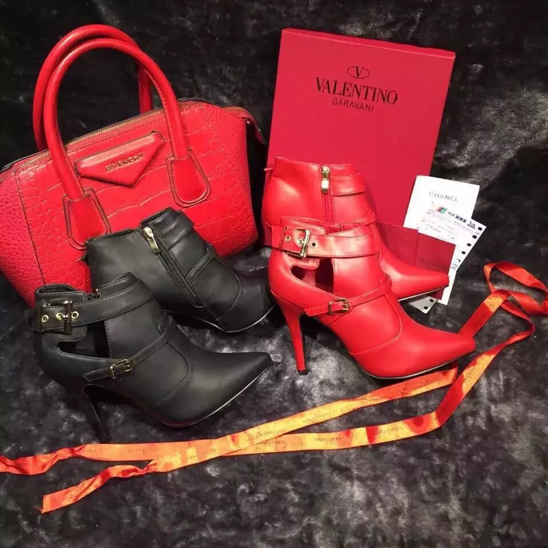 2016 Valentino women Calfskin leather Short boots