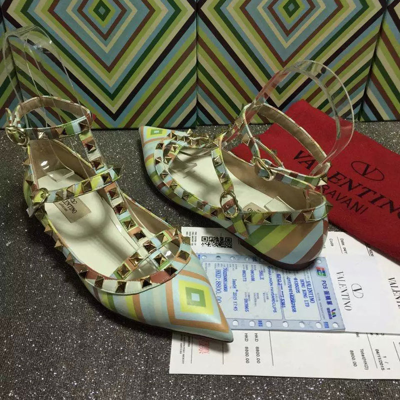 2016 Valentino women Flat shoes with Rivet