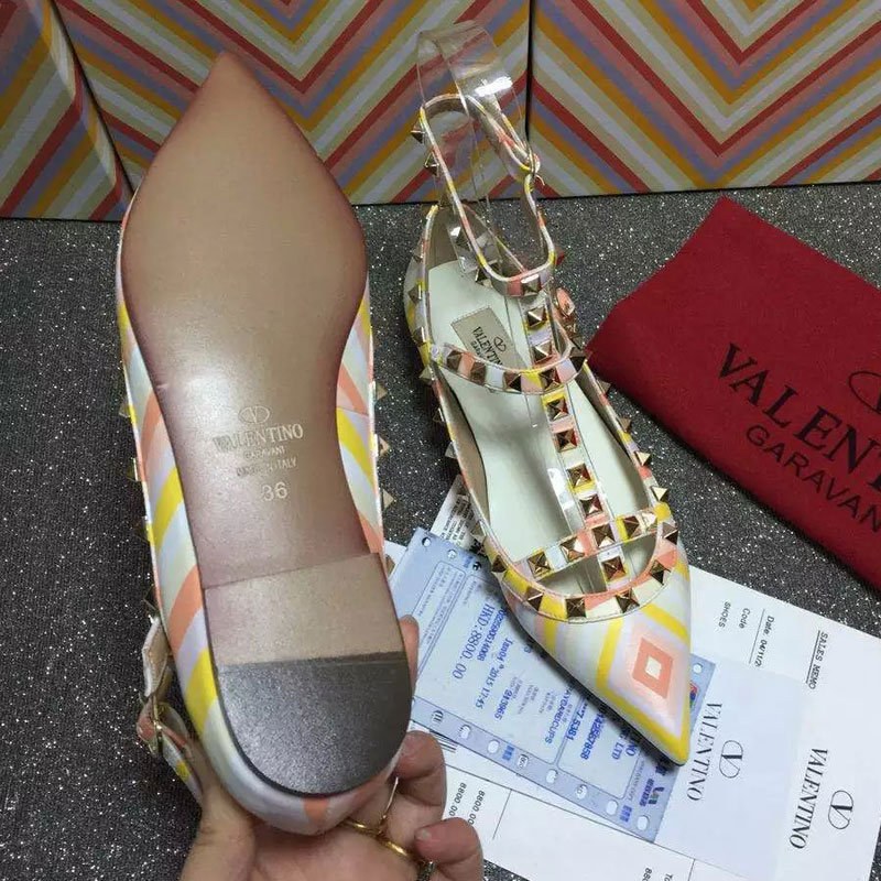 2016 Valentino women Flat shoes with Rivet