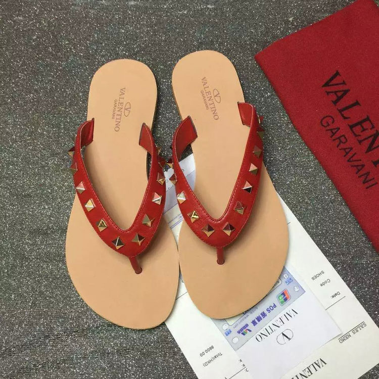 2016 Valentino women Flip-flops shoes with rivet