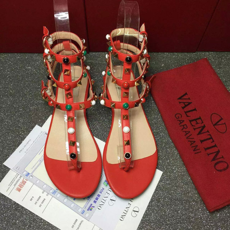 2016 Valentino women Sandals shoes with rivet