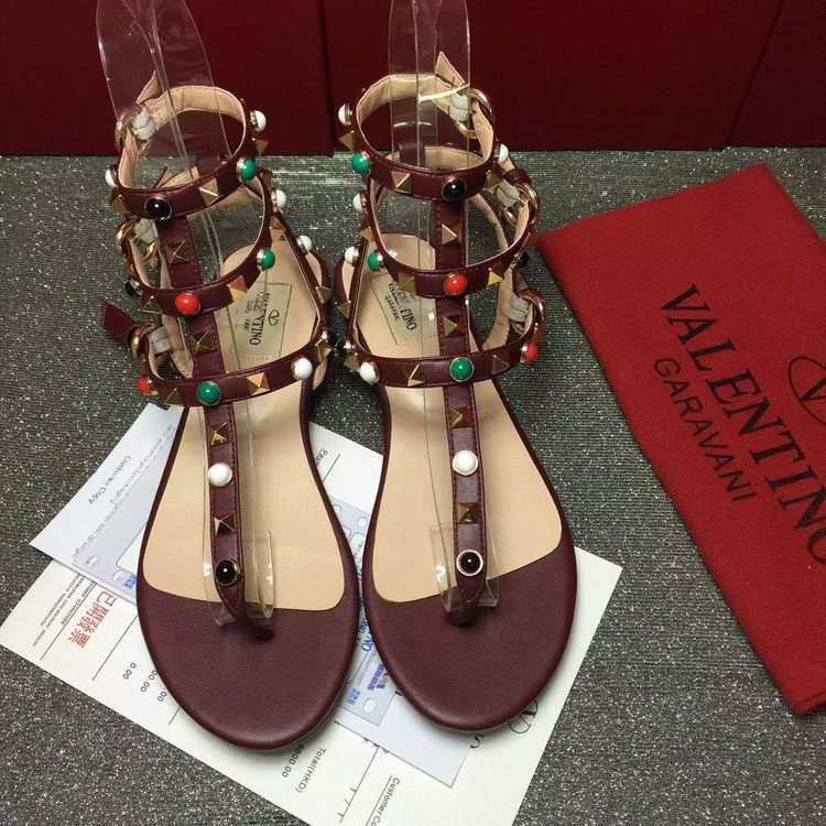 2016 Valentino women Sandals shoes with rivet