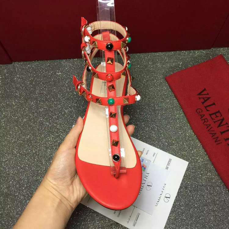 2016 Valentino women Sandals shoes with rivet