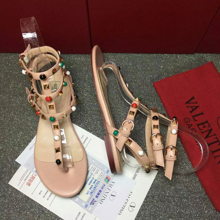 2016 Valentino women Sandals shoes with rivet