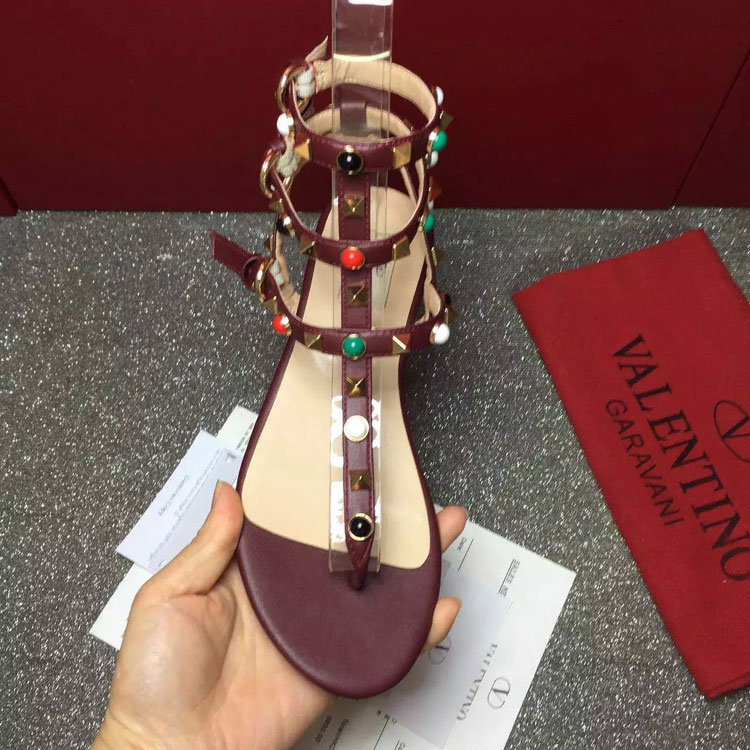 2016 Valentino women Sandals shoes with rivet