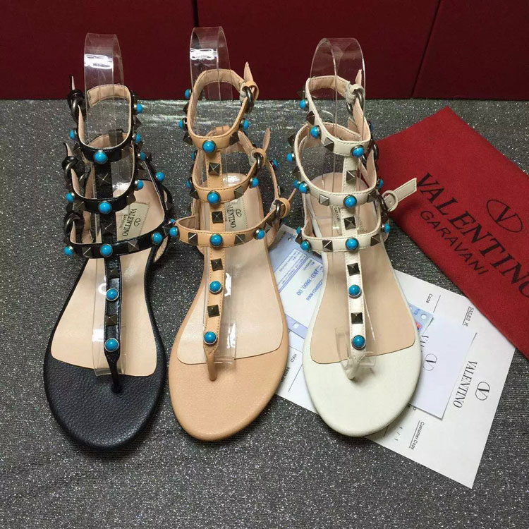 2016 Valentino women Sandals shoes with rivet