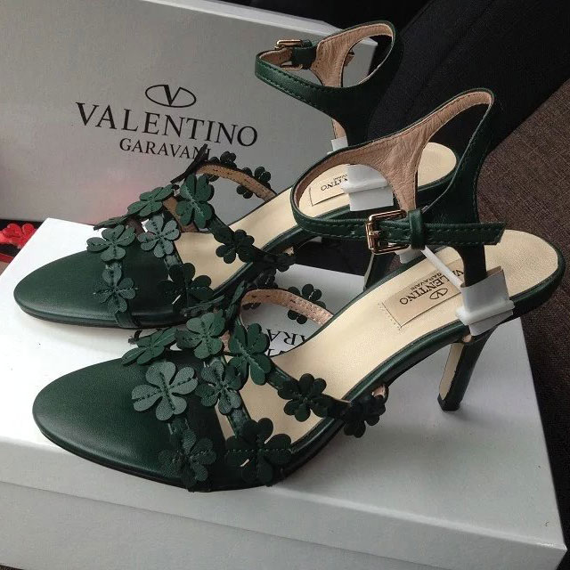 2016 Valentino women Sandals shoes with rivet Heel Height 8cm