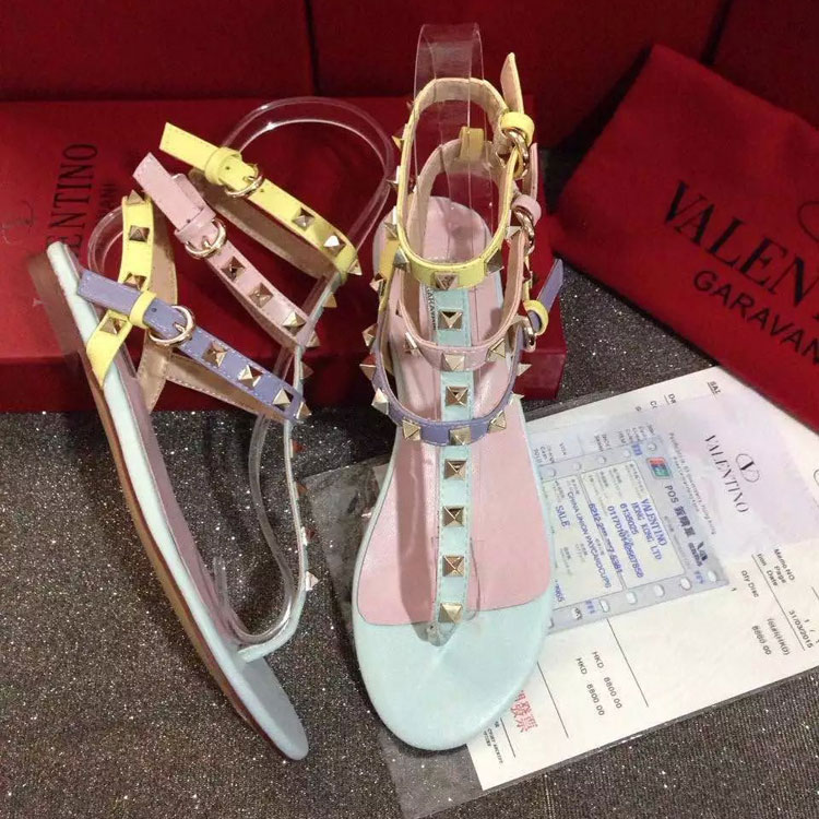 2016 Valentino women flats shoes with rivet