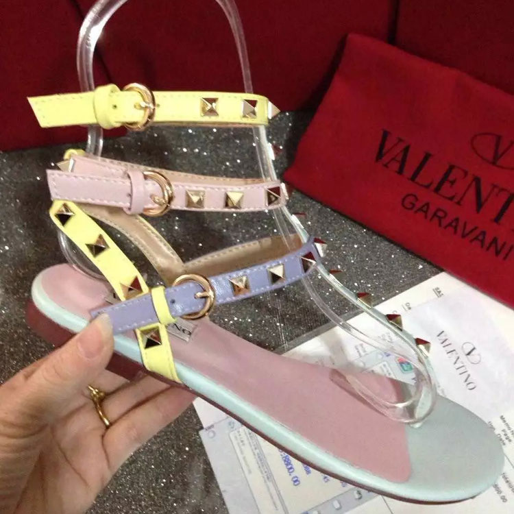 2016 Valentino women flats shoes with rivet