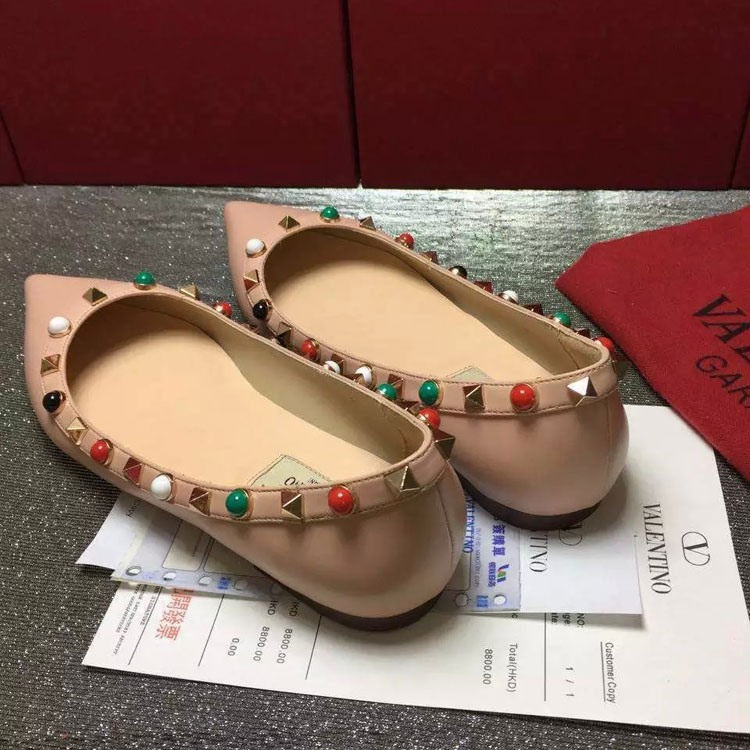 2016 Valentino women flats shoes with rivet