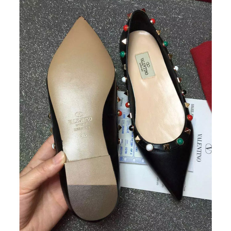 2016 Valentino women flats shoes with rivet