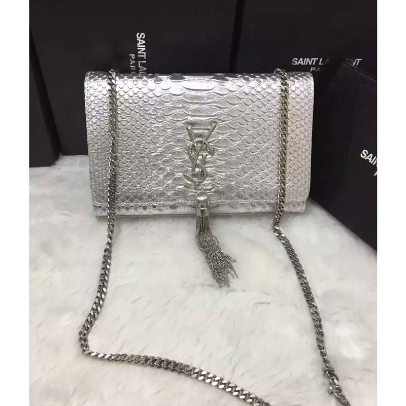 2016 YSL shoulder bag 311248 Silver with Silver