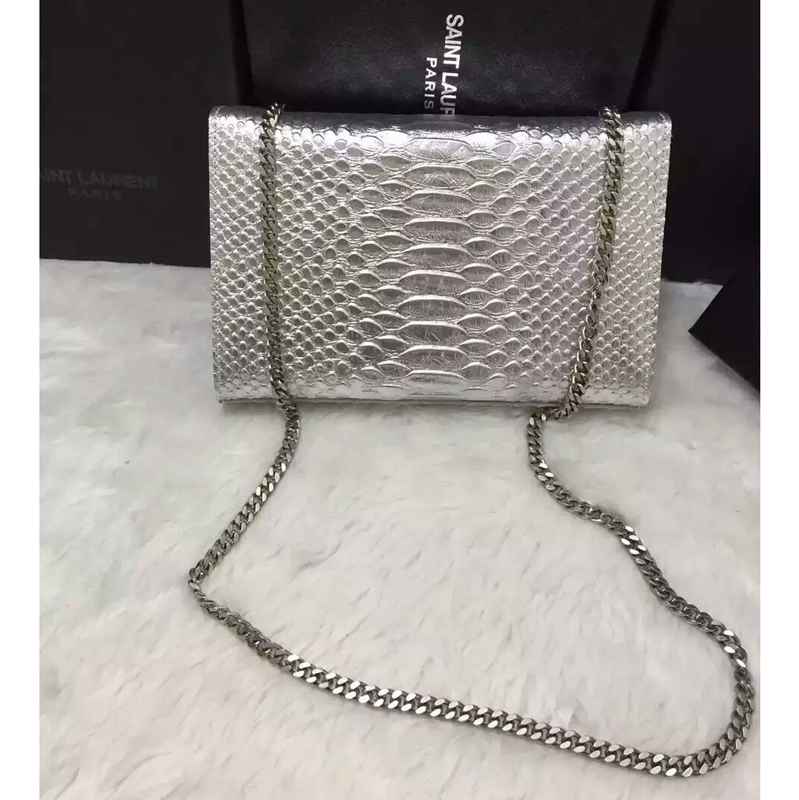 2016 YSL shoulder bag 311248 Silver with Silver