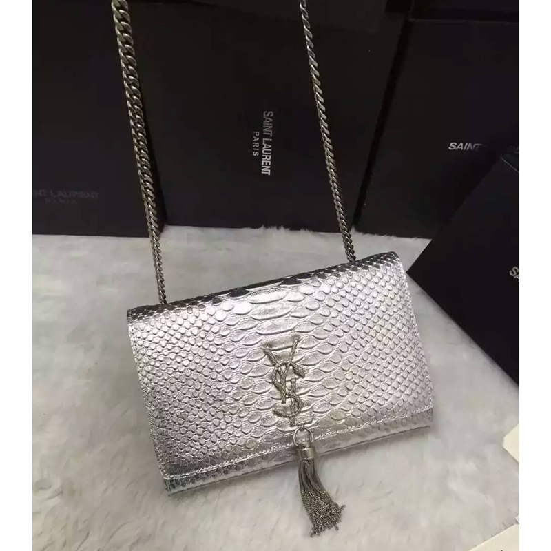 2016 YSL shoulder bag 311248 Silver with Silver