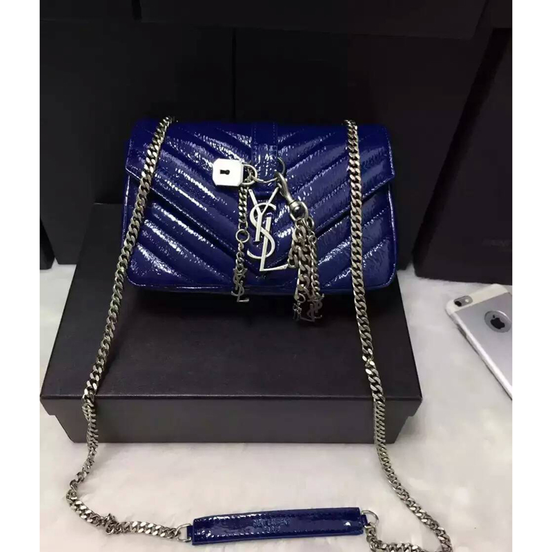 2016 Yves Saint Laurent Classic Monogramme Flap Bag Y9962 Blue