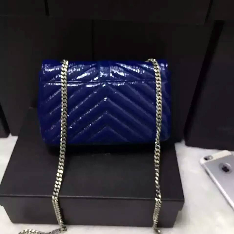 2016 Yves Saint Laurent Classic Monogramme Flap Bag Y9962 Blue