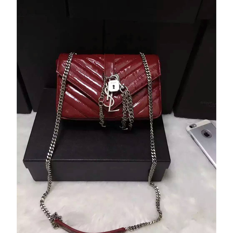 2016 Yves Saint Laurent Classic Monogramme Flap Bag Y9962 Burgundy