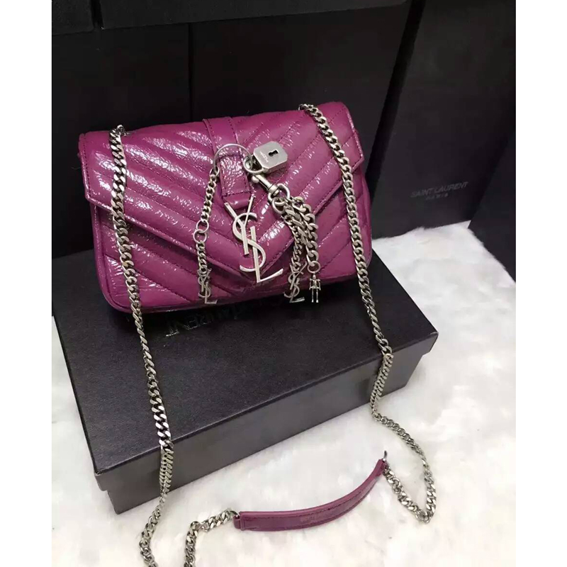 2016 Yves Saint Laurent Classic Monogramme Flap Bag Y9962 Purple