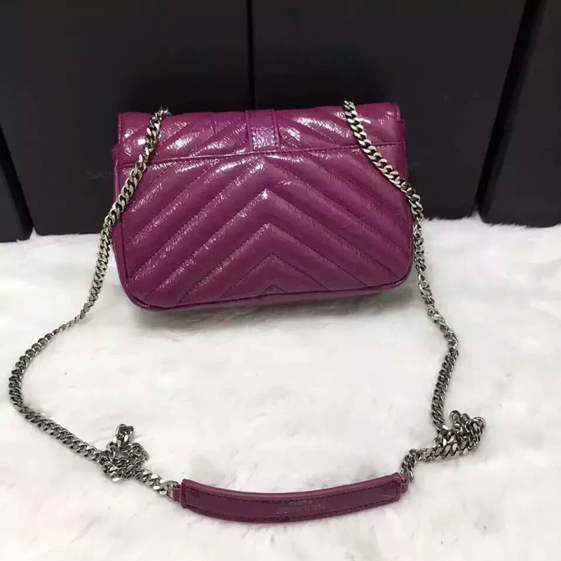 2016 Yves Saint Laurent Classic Monogramme Flap Bag Y9962 Purple