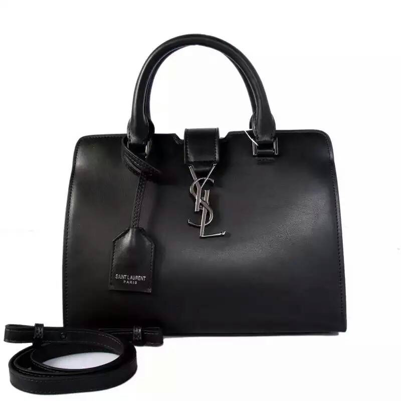 2016 Yves Saint Laurent Cowhide leather Top Handle Bag Y2764 Black