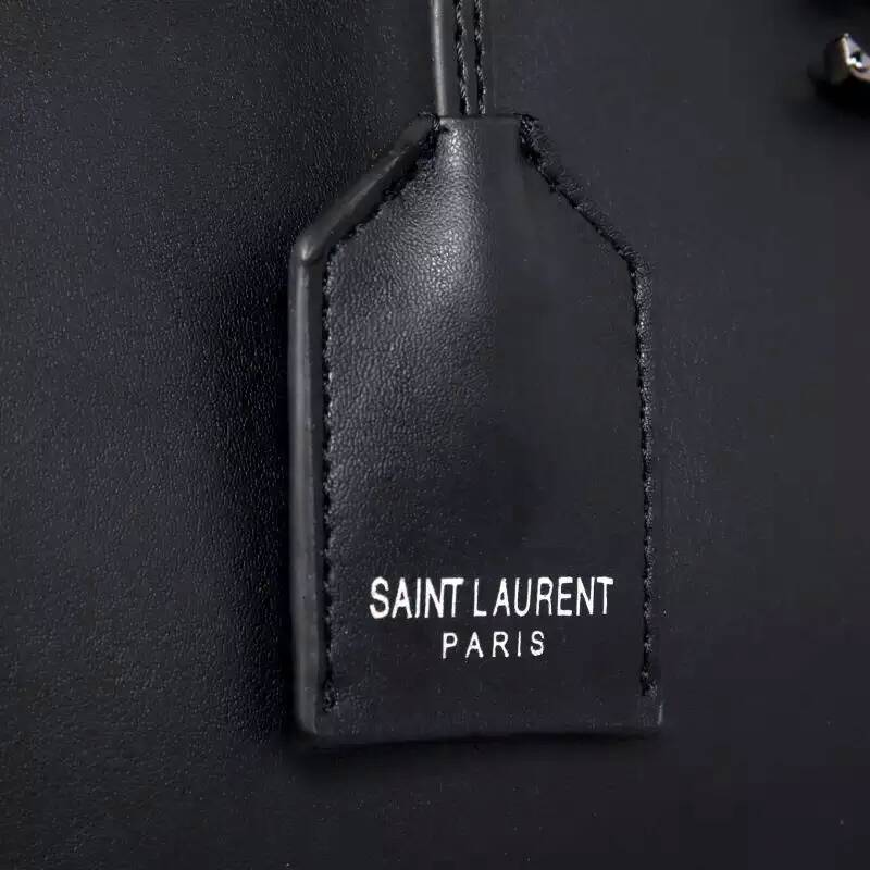 2016 Yves Saint Laurent Cowhide leather Top Handle Bag Y2764 Black