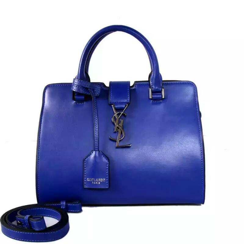 2016 Yves Saint Laurent Cowhide leather Top Handle Bag Y2764 Blue