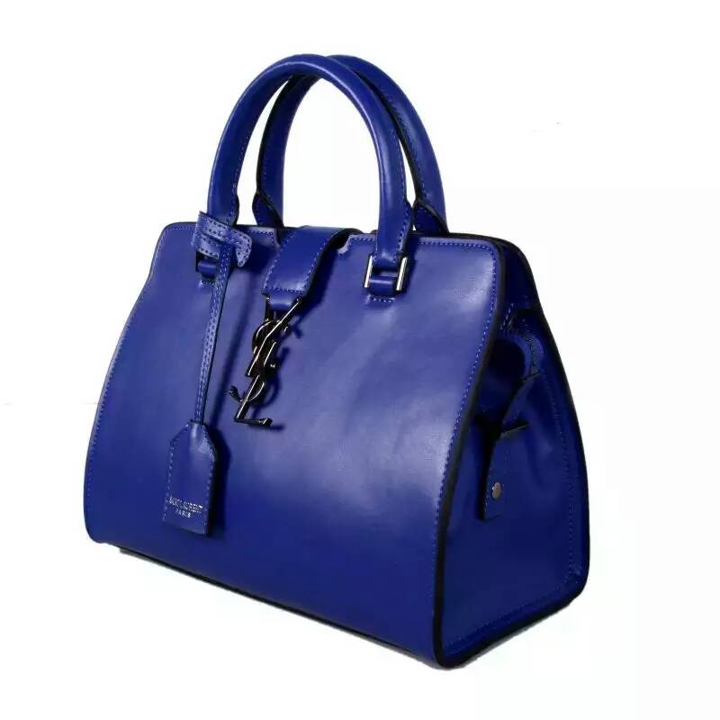 2016 Yves Saint Laurent Cowhide leather Top Handle Bag Y2764 Blue