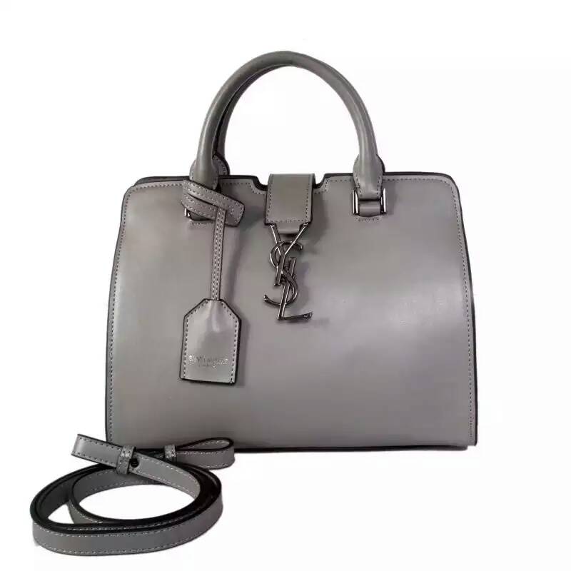 2016 Yves Saint Laurent Cowhide leather Top Handle Bag Y2764 Gray