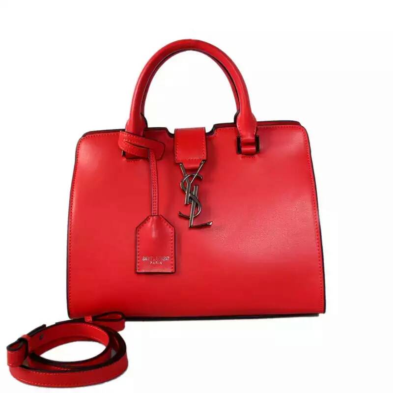 2016 Yves Saint Laurent Cowhide leather Top Handle Bag Y2764 Red