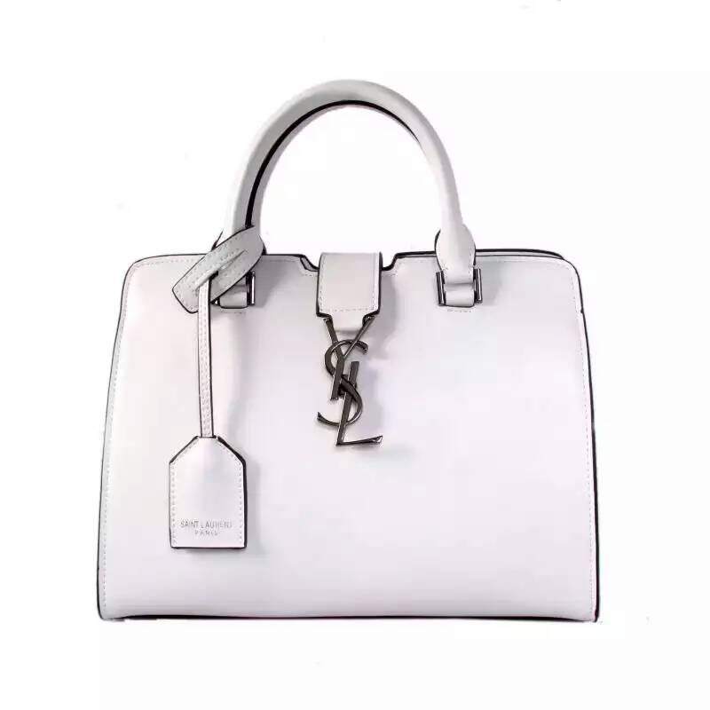 2016 Yves Saint Laurent Cowhide leather Top Handle Bag Y2764 White