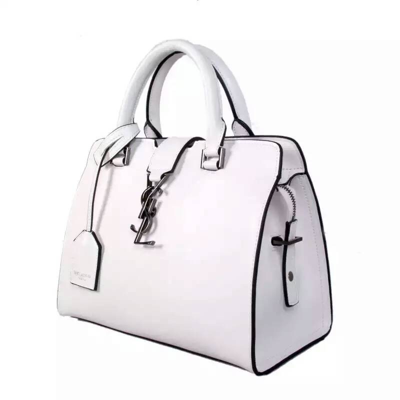 2016 Yves Saint Laurent Cowhide leather Top Handle Bag Y2764 White