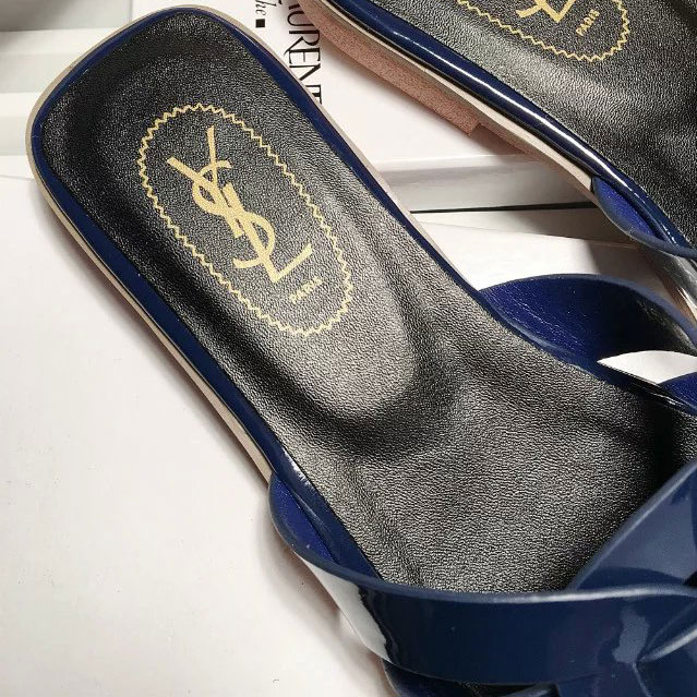 2016 Yves Saint Laurent women Flats Slippers in Patent leather