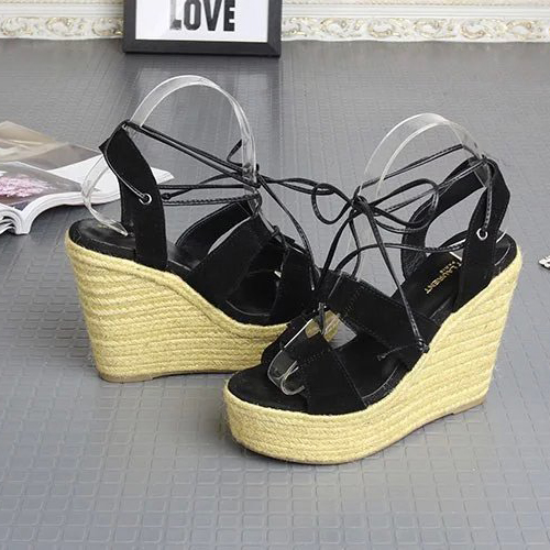 2016 Yves Saint Laurent women Sandals wedge heel 13cm