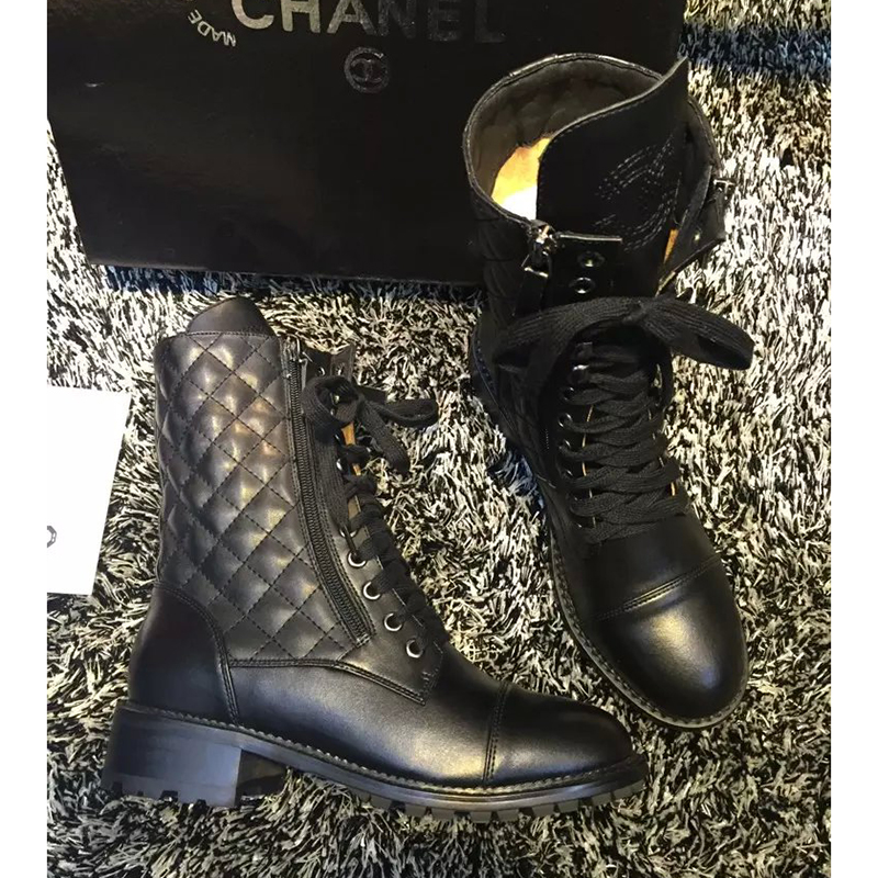 2016 chanel new arrivals sheepskin leather Boots