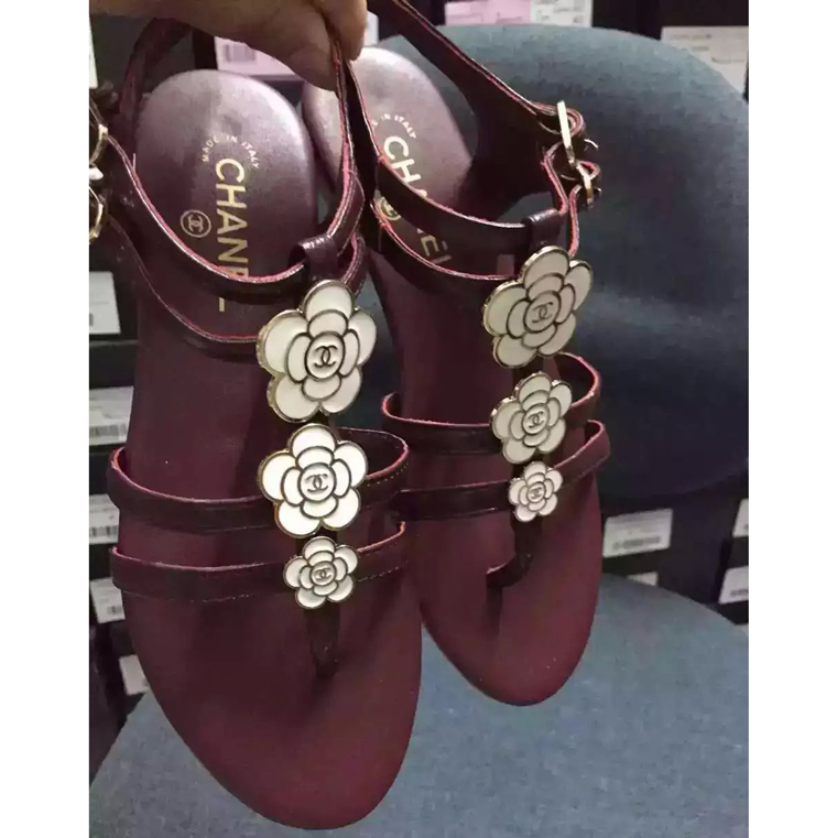 2016 chanle Sandals in Sheepskin leather